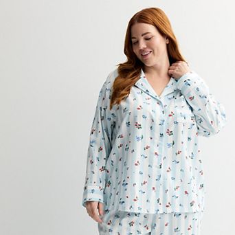 Plus Size Sonoma Goods For Life® Woven Notch Pajama Shirt