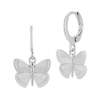 WINX Butterfly Charm Huggie Earrings