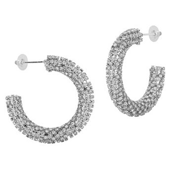 WINX Pave Hoop Earrings