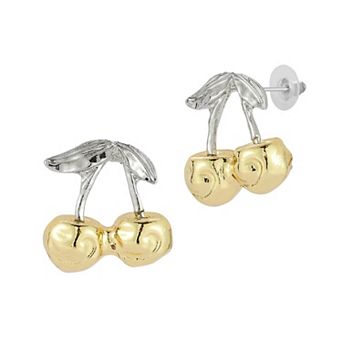 WINX Two Tone Cherry Stud Earrings