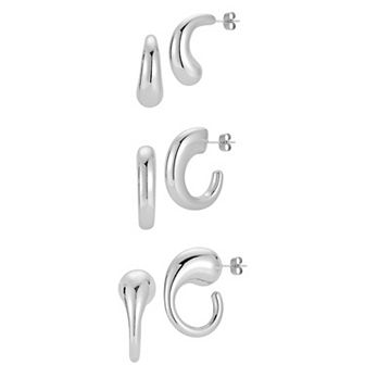 WINX Puff Hoop Trio Earrings Set