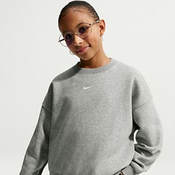 Girls 8-20 Nike Sportswear Studio Boxy Fleece Crewneck Sweatshirt