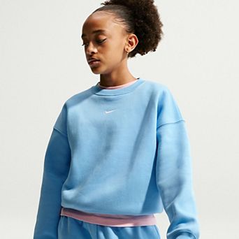 Girls 8-20 Nike Sportswear Studio Boxy Fleece Crewneck Sweatshirt