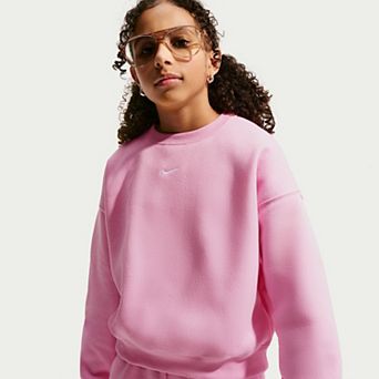 Girls 8-20 Nike Sportswear Studio Boxy Fleece Crewneck Sweatshirt