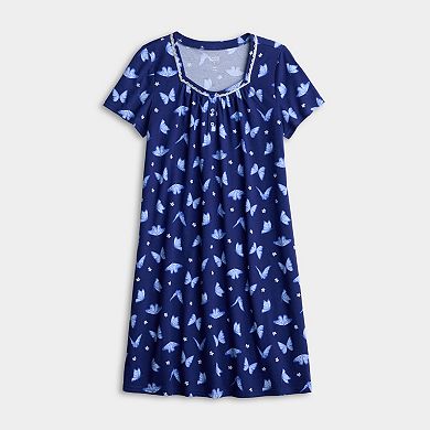 Petite Croft & Barrow® Short Sleeve Pajama Sleepshirt