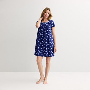 Petite Croft & Barrow® Short Sleeve Pajama Sleepshirt