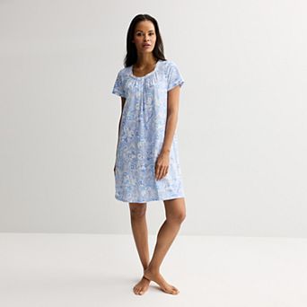 Petite Croft & Barrow® Short Sleeve Pajama Sleepshirt