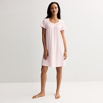 Petite Croft & Barrow® Short Sleeve Pajama Sleepshirt