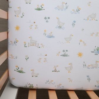Living Textiles Baby Cotton Jersey Crib Little Geese Sheet
