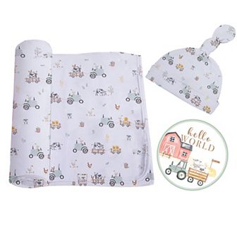 Living Textiles Baby Hello World Gift Set