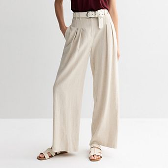 Women's Nine West Pleated Linen Blend Pants