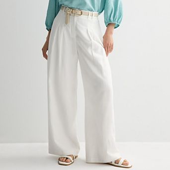 Women's Nine West Pleated Linen Blend Pants