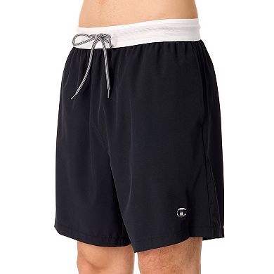 Men's Champion Solid Swim Bottoms with Contrast Webbed Waistband