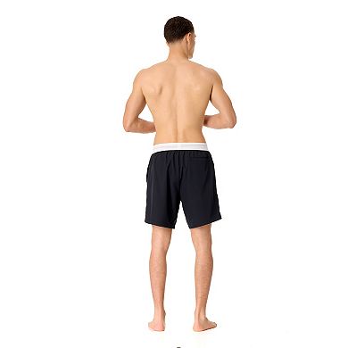 Men's Champion Solid Swim Bottoms with Contrast Webbed Waistband