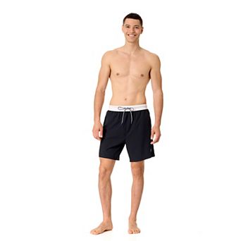 Men's Champion Solid Swim Bottoms with Contrast Webbed Waistband