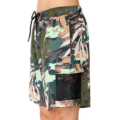 Men's Champion Allover Print Cargo Pocket Swim Bottoms