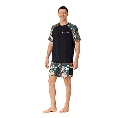 Men's Champion® Short Sleeve Sun Shirt with Printed Sleeves