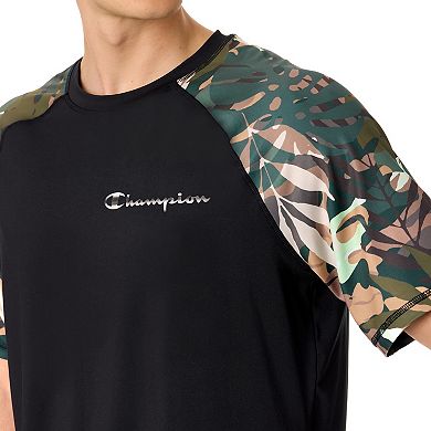 Men's Champion® Short Sleeve Sun Shirt with Printed Sleeves
