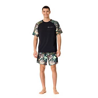 Men's Champion® Short Sleeve Sun Shirt with Printed Sleeves