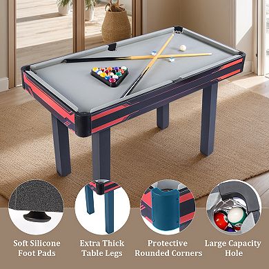 48" Folding Pool Table for Adults & Kids - Portable Billiard Table for Indoor & Outdoor Games