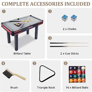 48" Folding Pool Table for Adults & Kids - Portable Billiard Table for Indoor & Outdoor Games