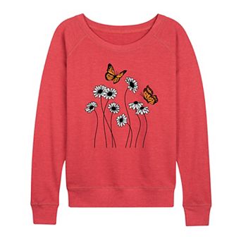Plus Size Wildflower Garden French Terry Long Sleeve Tee