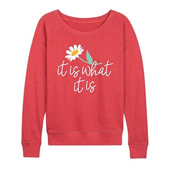 Plus Size It Is What It Is French Terry Long Sleeve Tee
