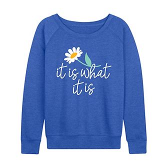 Plus Size It Is What It Is French Terry Long Sleeve Tee