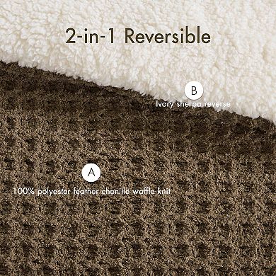 Madison Park Riordan Textured Knit Chenille Comforter Set