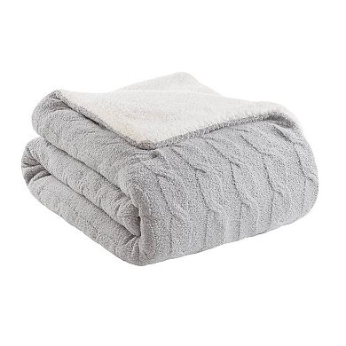 Madison Park Riordan Textured Knit Chenille Comforter Set