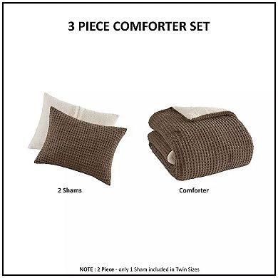 Madison Park Riordan Textured Knit Chenille Comforter Set