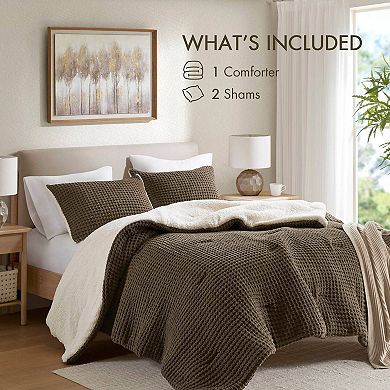 Madison Park Riordan Textured Knit Chenille Comforter Set