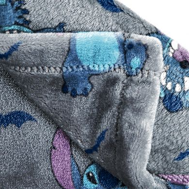 Disney's Lilo & Stitch Allover Halloween Stitch & Bats Print Throw Blanket