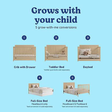 Graco® Hadley 5-in-1 Convertible Crib with Drawer