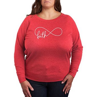 Plus Size Eternal Faith French Terry Long Sleeve Tee