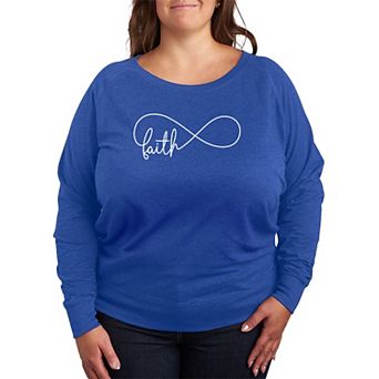 Plus Size Eternal Faith French Terry Long Sleeve Tee