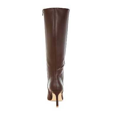 London Rag Skara Women's Faux Leather Knee-High Boots