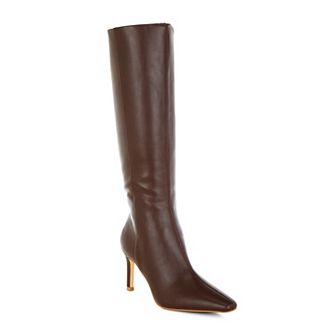 London Rag Skara Women's Faux Leather Knee-High Boots