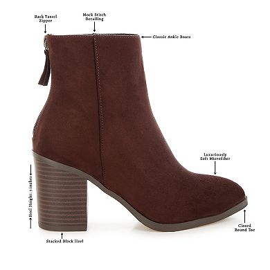 London Rag Eigur Women's High Block Heel Boots