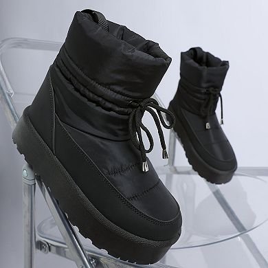 London Rag Pacos Women's Chunky Ankle Winter Boots