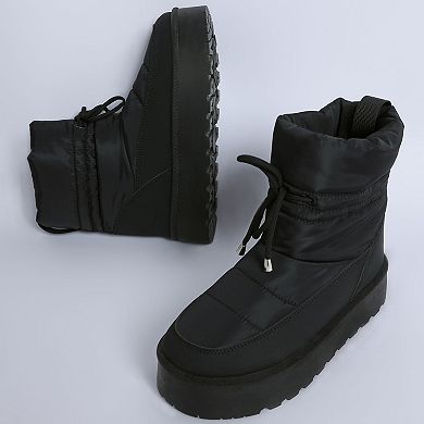 London Rag Pacos Women's Chunky Ankle Winter Boots