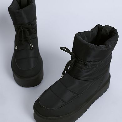 London Rag Pacos Women's Chunky Ankle Winter Boots