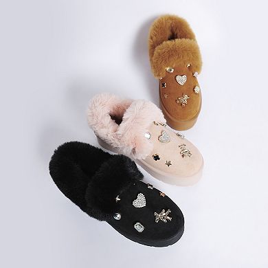 London Rag Zeta Women's Charm Detail Slip-On Winter Boots