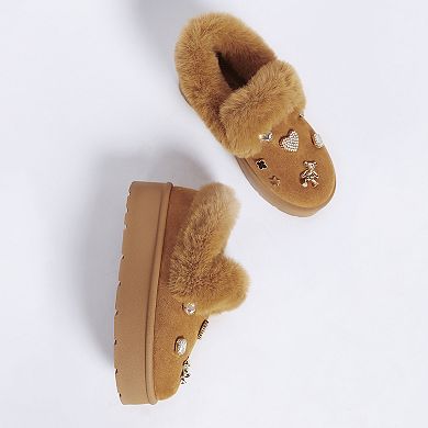 London Rag Zeta Women's Charm Detail Slip-On Winter Boots