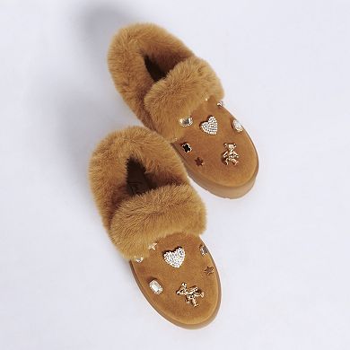 London Rag Zeta Women's Charm Detail Slip-On Winter Boots