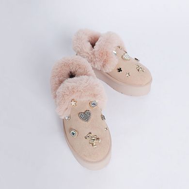 London Rag Zeta Women's Charm Detail Slip-On Winter Boots