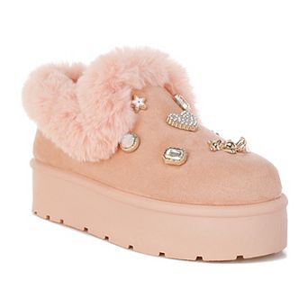 London Rag Zeta Women's Charm Detail Slip-On Winter Boots