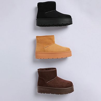London Rag Derta Women's Soft Microfiber Snow Boots