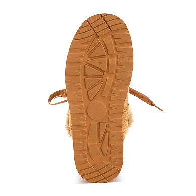 London Rag Noaya Women's Faux Fur Chunky Winter Boots