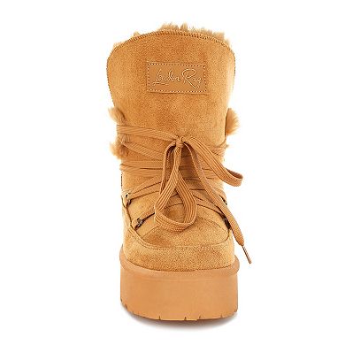 London Rag Noaya Women's Faux Fur Chunky Winter Boots